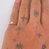 Anillo Solitario 1.2gr / T5 1/2 / Oro 18K &