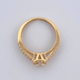 Anillo Halo Cuadrado 2.45gr / T4 3/4 / Oro 18K &