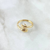 Anillo Abrazo 2.7gr / T7 1/2 / Liso Oro Amarillo 18K ©