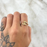 Anillo Abrazo 2.7gr / T7 1/2 / Liso Oro Amarillo 18K ©