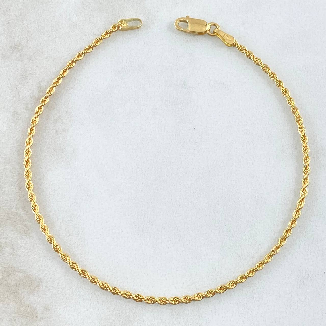 Pulso Lazo 1.05gr / 19.5cm / 1.7mm Oro Amarillo +3 18K *