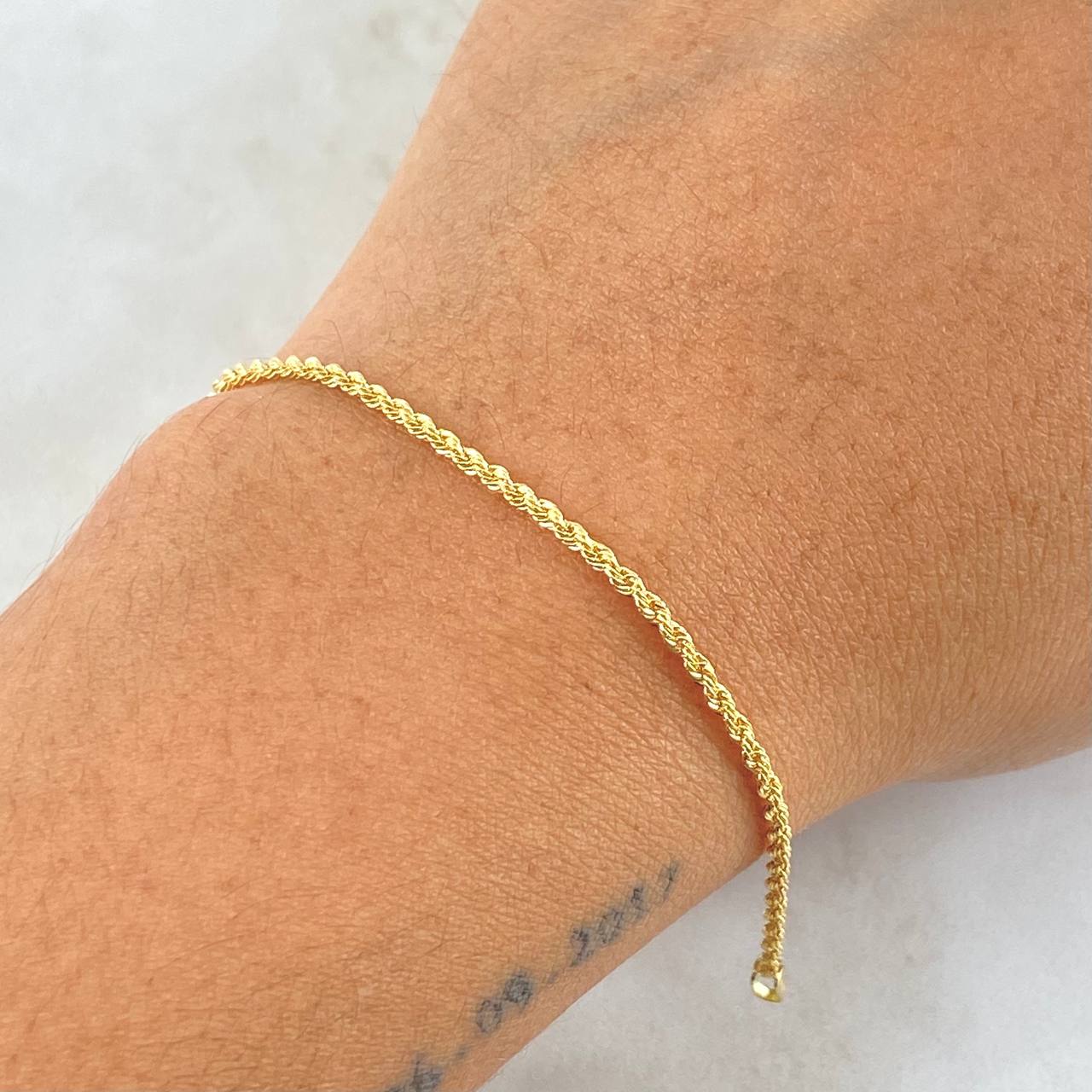 Pulso Lazo 1.05gr / 19.5cm / 1.7mm Oro Amarillo +3 18K *