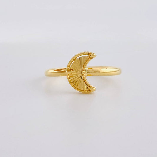 Anillo Luna Diamantado 1.1 g / T7 Oro Amarillo 18K