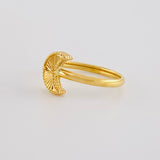 Anillo Luna Diamantado 1.1 g / T5 3/4 Oro Amarillo 18K