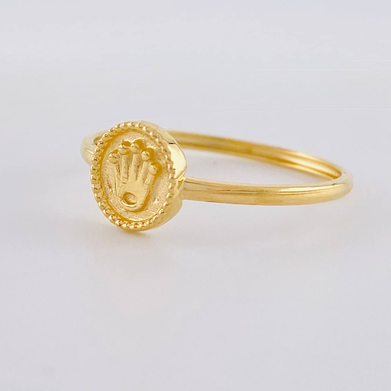 Anillo Sello Corona 1 g / T6 1/2 Oro Amarillo 18K