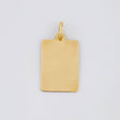 Dije Placa Rectangular 1.1 g / 2.5 cm Oro Amarillo 18K