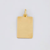 Dije Placa Rectangular 1.1 g / 2.5 cm Oro Amarillo 18K