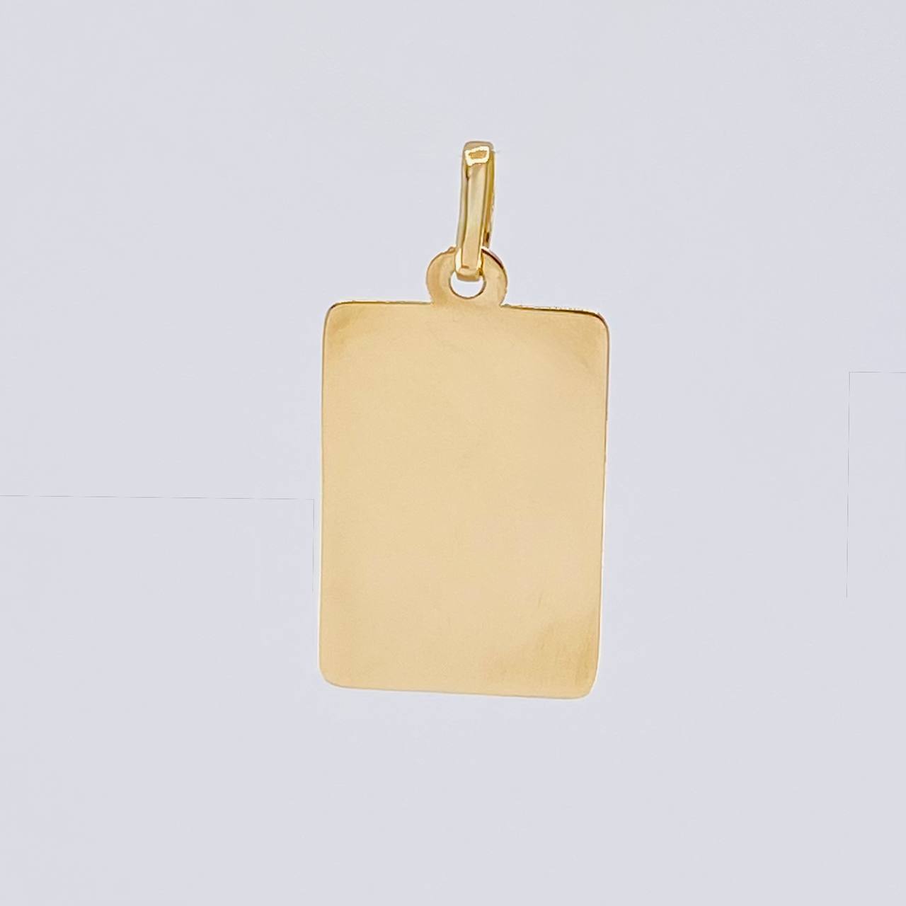 Dije Placa Rectangular 1.1 g / 2.5 cm Oro Amarillo 18K