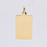 Dije Placa Rectangular 1.45 g / 2.9 cm Oro Amarillo 18K