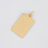 Dije Placa Rectangular 1.5 g / 2.9 cm Oro Amarillo 18K