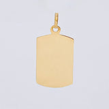 Dije Placa Rectangular Ovalada 1.4 g / 3 cm Oro Amarillo 18K
