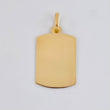 Dije Placa Rectangular Ovalada 1 g / 2.5 cm Oro Amarillo 18K