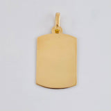 Dije Placa Rectangular Ovalada 1.05 g / 2.5 cm Oro Amarillo 18K