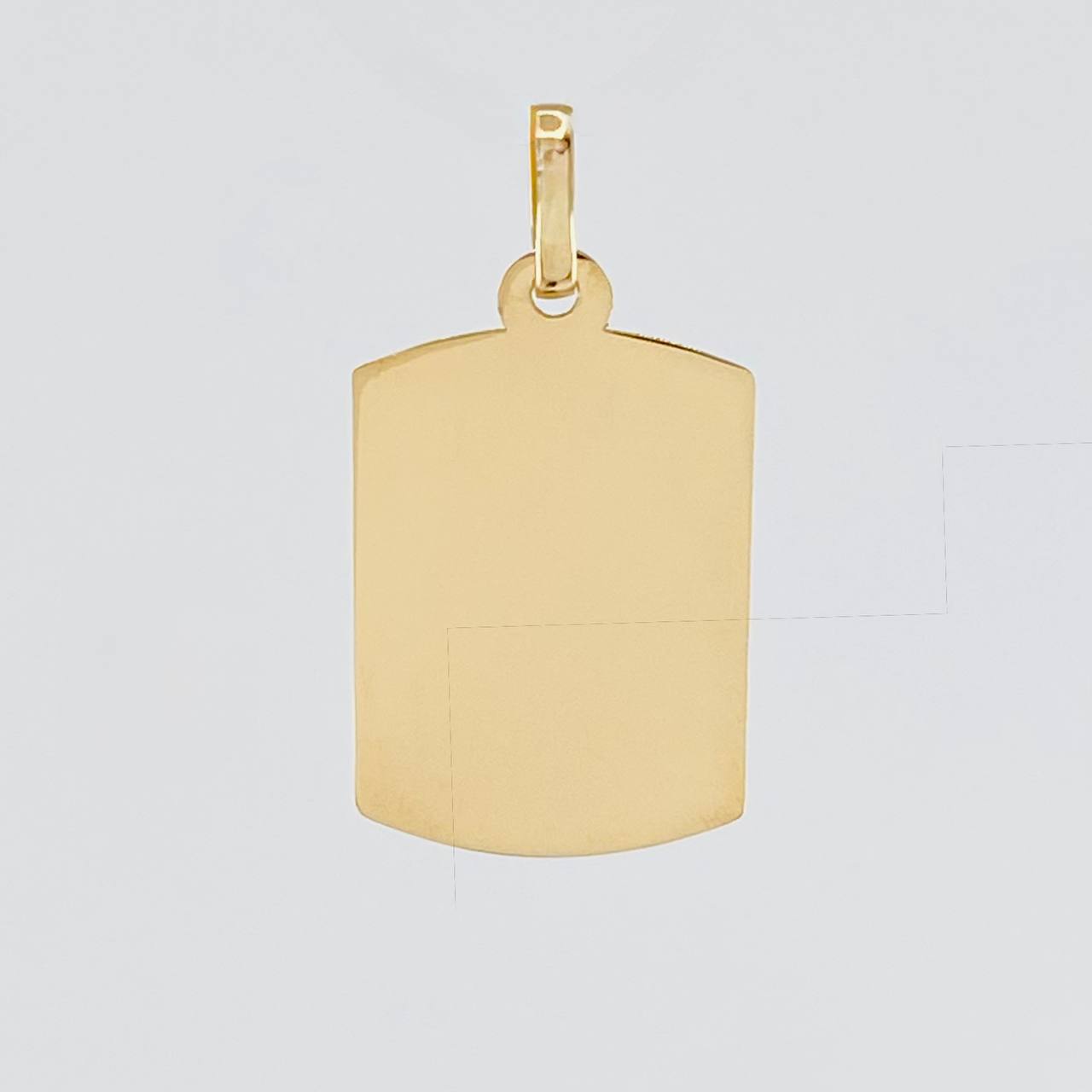Dije Placa Rectangular Ovalada 1.05 g / 2.5 cm Oro Amarillo 18K