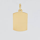 Dije Placa Rectangular Ovalada 1 g / 2.5 cm Oro Amarillo 18K