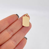 Dije Placa Rectangular Ovalada 1.05 g / 2.5 cm Oro Amarillo 18K