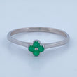 Anillo Trebol 1.25gr / T10 1/2 / Plata Ley 950 +