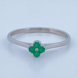 Anillo Trebol 1.25gr / T10 1/2 / Plata Ley 950 +