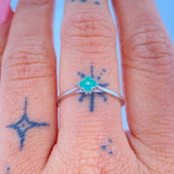 Anillo Trebol 1.25gr / T10 1/2 / Plata Ley 950 +
