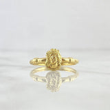 Anillo Sello Sagrado Rostro 1.3gr / T9 1/4 / Nudo Liso Oro Amarillo 18K ©