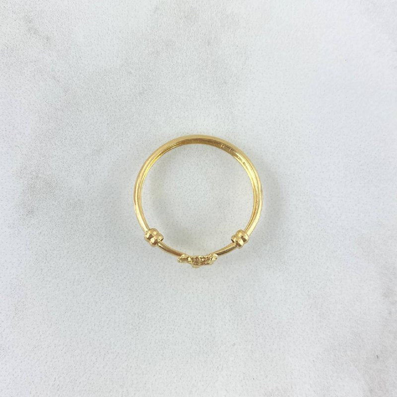 Anillo Sello Sagrado Rostro 1.3gr / T9 1/4 / Nudo Liso Oro Amarillo 18K ©