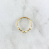 Anillo Sello Virgen Milagrosa 1.4gr / T9 / Nudo Liso Oro Amarillo 18K