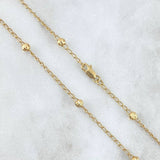 Cadena Aro Seguido 3.5gr / 45cm / 3mm Bola Diamantada Oro Amarillo