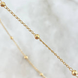 Cadena Aro Seguido 3.5gr / 45cm / 3mm Bola Diamantada Oro Amarillo
