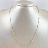 Cadena Aro Seguido 3.5gr / 45cm / 3mm Bola Diamantada Oro Amarillo