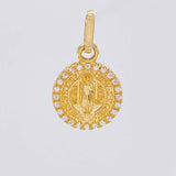 Dije Medalla San Benito Doble Faz 2.05 g / 2 cm Oro Amarillo 18K