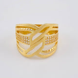 Anillo Corset Carril Perpenticular 4.85 g / T8 Oro Amarillo 18K