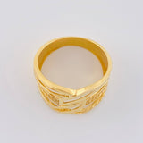 Anillo Corset Carril Perpenticular 4.85 g / T8 Oro Amarillo 18K