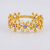 Anillo Jardin Dorado 3.2 g / T6 Oro Amarillo 18K