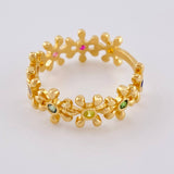 Anillo Jardin Dorado 3.2 g / T6 Oro Amarillo 18K