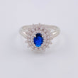 Anillo Halo Tupido 3.6 g / T7 Oro Blanco 18K