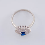 Anillo Halo Tupido 3.6 g / T7 Oro Blanco 18K