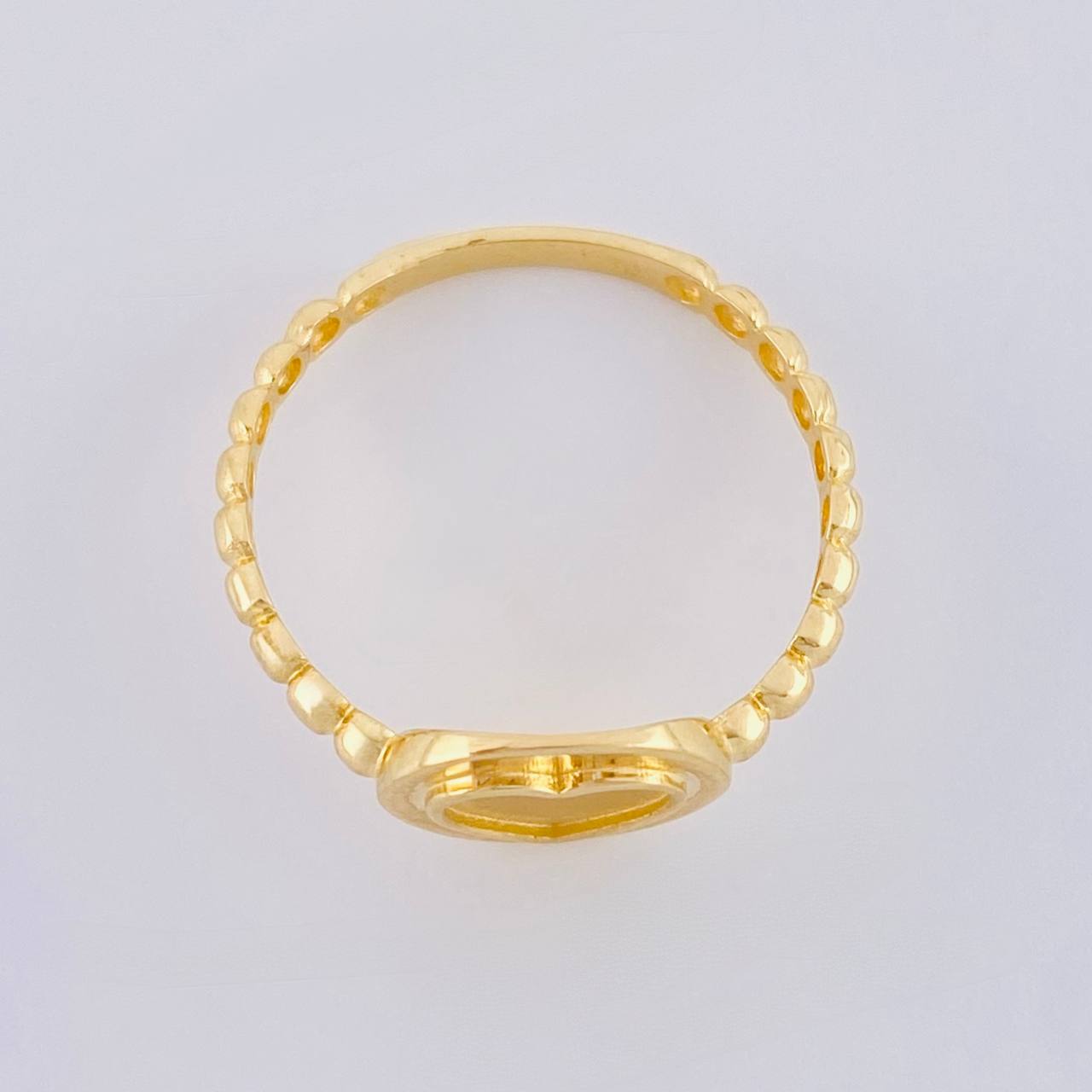 Anillo Burbuja Corazon 1.75 g / T7 1/4 Oro Amarillo 18K