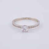 Anillo Solitario 1.55 g / T6 3/4 Oro Blanco 18K