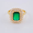 Anillo Solitario Halo Tupido 4.2 g / T6 Oro Amarillo 18K