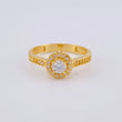 Anillo Solitario Cetro Circular 3 g / T7 1/4 Oro Amarillo 18K