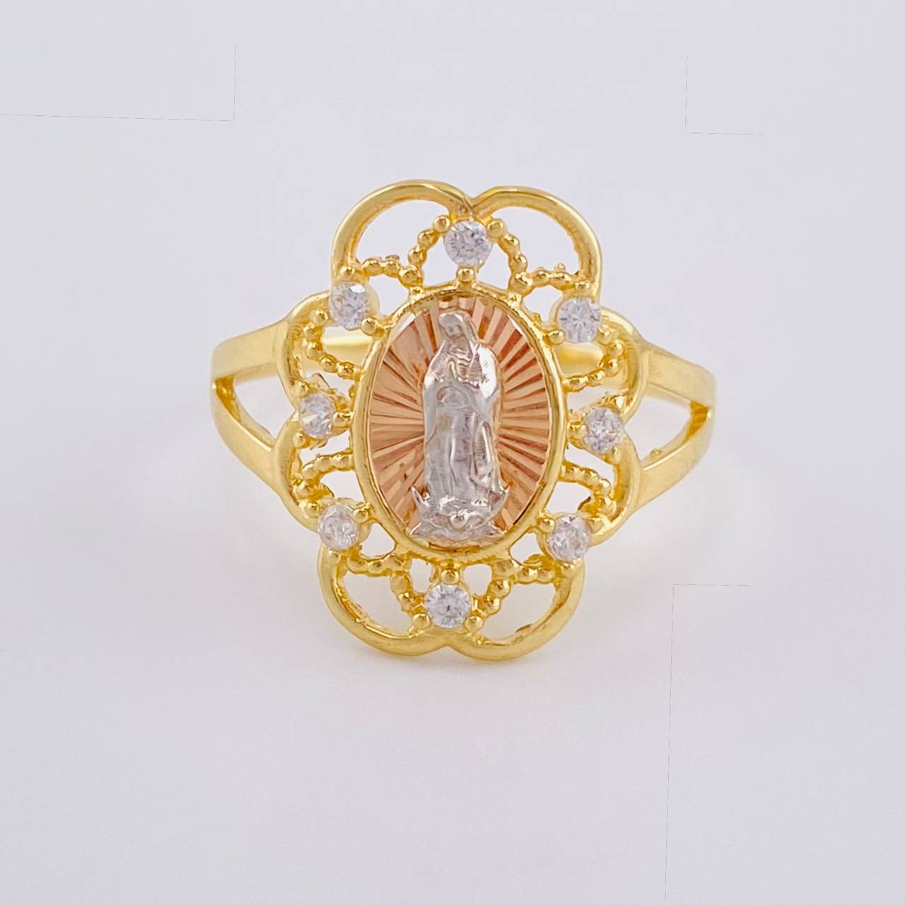 Anillo Virgen Bardera 2.2 g / T6 Tres Oros 18K