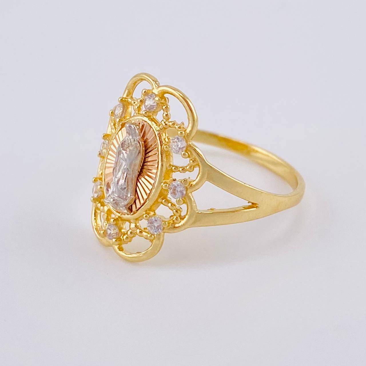Anillo Virgen Bardera 2.2 g / T6 Tres Oros 18K