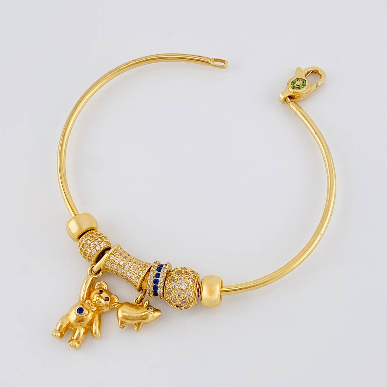 Pulso PD Oso Mano Arriba 15.95 g / 18.6 cm / 1.95 mm Oro Amarillo 18K