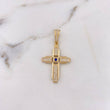 Dije Cruz Tornillo 4.4gr / 4.3cm / Circones Blancos Azul Oro Amarillo 18K $