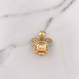 Dije Raton 4.1gr / 2.4cm / Circones Blancos Negros Dos Oros Amarillo Blanco 18K $