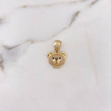 Dije Rostro Oso 3gr / 2.1cm / Circones Blancos Azules Oro Amarillo 18K $