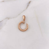 Dije Clavo 2.05gr / 2.5cm / Circones Blancos Oro Rosa 18K $