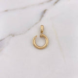 Dije Clavo 2.05gr / 2.5cm / Circones Blancos Oro Amarillo 18K $