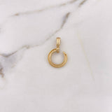 Dije Clavo 2.05gr / 2.5cm / Circones Blancos Oro Amarillo 18K $