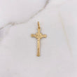 Dije Cruz Cristo 1.25gr / 3.1cm / Destellos Oro Amarillo 18K #